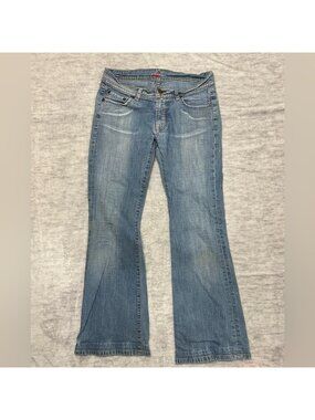 Vintage PUSCH Light Wash Flare Jeans Y2K Low Rise Bootcut